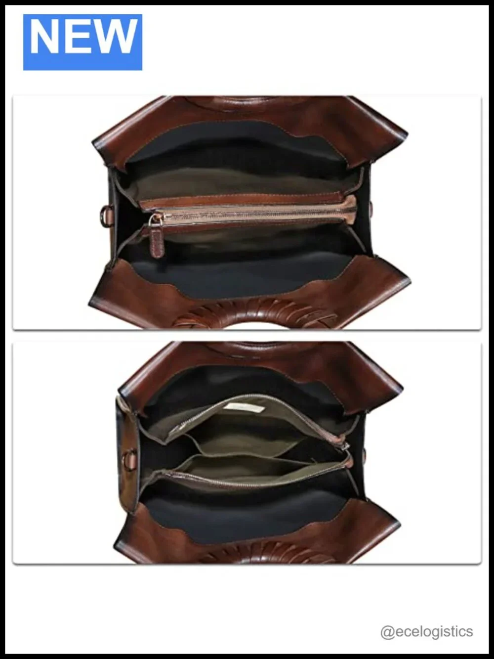 Genuine Leather Top Handle Satchel Handbag Crossbody Purse